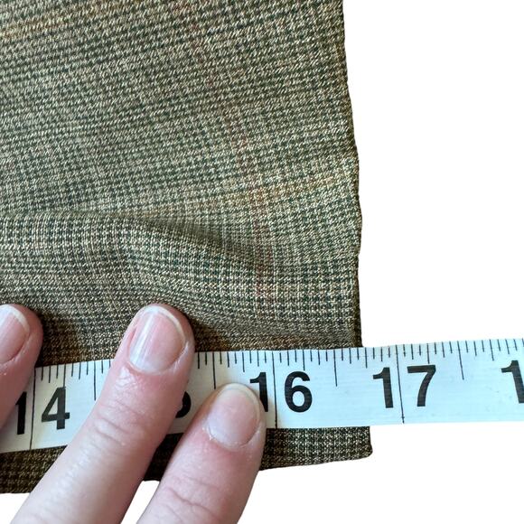 Ermenegildo Zegna Tan Kahki Olive Plaid Wool Two Button Blazer EU 50 / US 40 - Picture 10 of 12